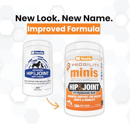 Image of Progility Hip & Joint Supplement for Dogs - Daily Joint Support with Glucosamine, MSM, Chondroitin & Hyaluronic Acid, Soft Chews Value Pack (250 Count)