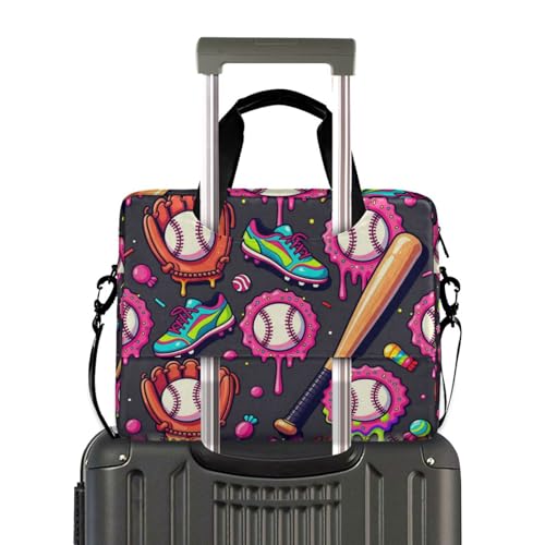 Bolso bandolera para laptop 15.6 pulg rosa y rojo miniatura 4