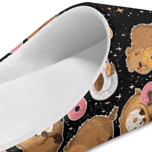 Women's Slipper Warm Fuzzy Slipper Non-Skid Sole Shoes Cozy Indoor Slippers Mens Casual Winter Bedroom Shoes 6