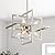 Majhoiw Brushed Nickel Chandelier 8 Lights Modern Geometric Pendant Light Farmhouse Ceiling Light Fixture for Dining Room Kitchen Island Living Room Bedroom Hallway