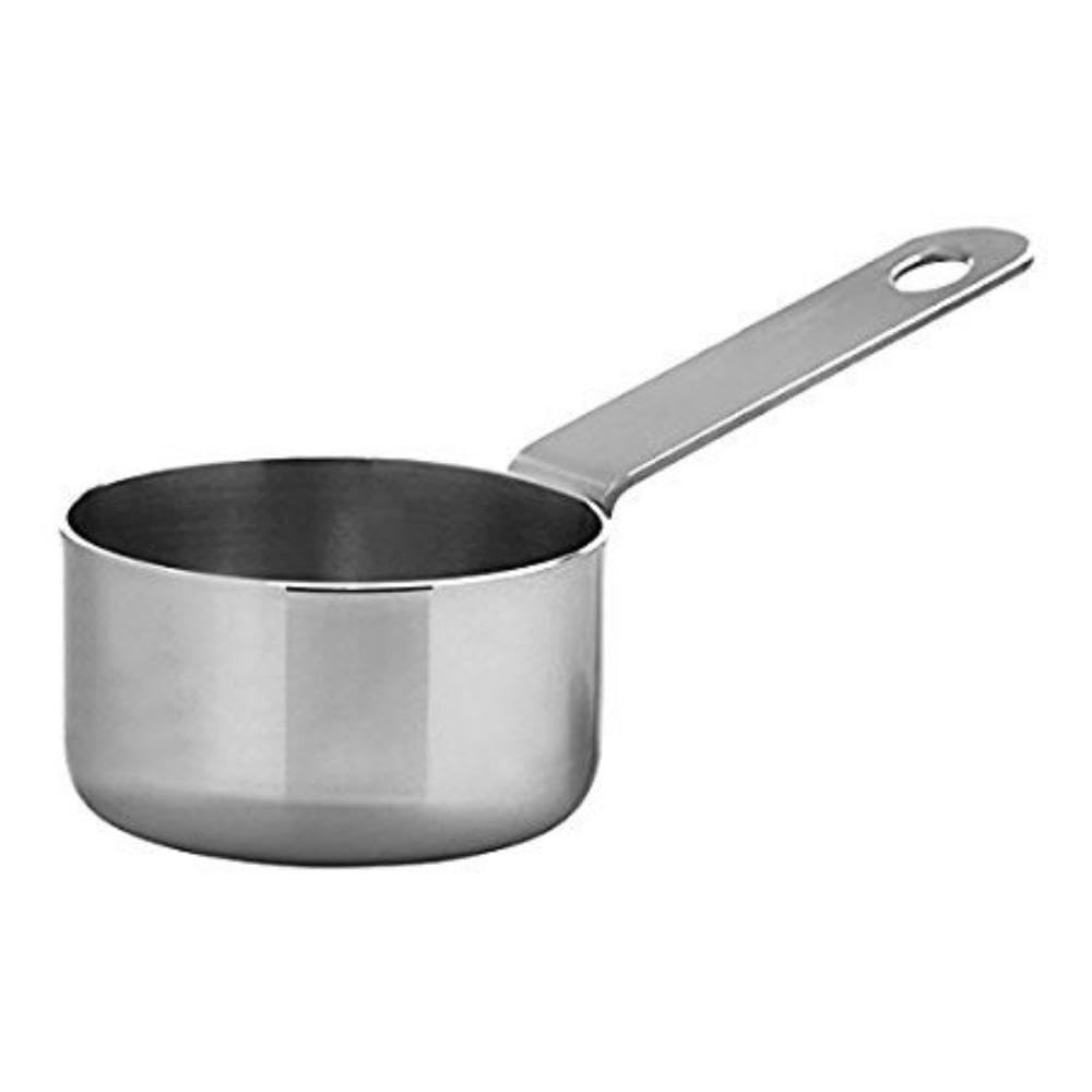 Genware Mini Stainless Steel Presentation Saucepan 5 x 2.8cm - Set of 6 - Miniature Sauce Pan for Serving Sides and Sauces