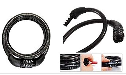 Snowpearl Multipurpose Digit Cable Lock for Bikes, Luggage, Cycle (Black) 1