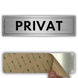LEIASA Cartello privato – 5 x 18 cm – in alluminio – Targa per porta privata – Segnale di avvertimento privato – Adesivo vietato di accesso – Area privata – Solo per autorità – Spessore 0,8 mm