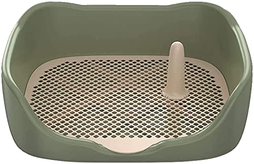 Inomhus utomhus hund toalett potty, med pee post simulering vägg ingen torn valp pad dog toalett husdjur pee hållare kupé bricka valp träningsbricka,54×46×18 cm