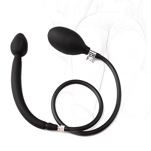 Dilatación anal segura con el tapón inflable de silicona ergonómico para relajación