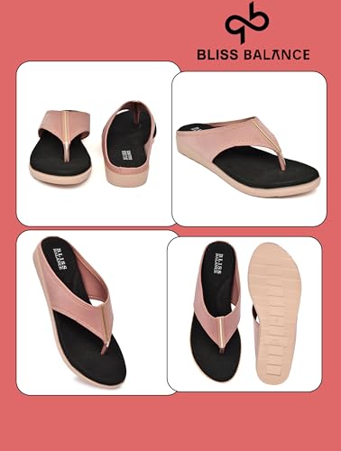 Image of Extra Soft Diabetic & Orthopedic Highcushioned Doctor Slippers|Flip-Flops Lightweight & Breathable Chappals|Comfortable Memory Foam Casual & Stylish for Women'sBB944