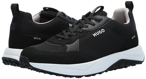 Image of HUGO Mens Running Style Mix Material Sneakers