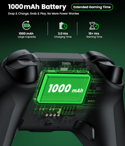 Image of Svetaecho Switch 2 Controller with Charging Dock, Hall Effect Joystick & Trigger, Wireless Pro Controller for Nintendo Switch /Switch 2 /OLED /Lite, 7 Color RGB, Programmable Macros & Turbo-NC800