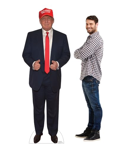 Image of Cardboard People Donald Trump Life Size Cardboard Cutout Standup