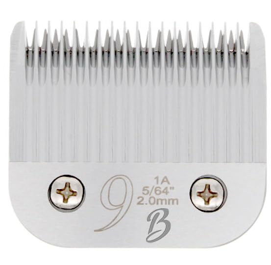 Bucchelli Detachable A Series 9 Blade for Dog Grooming Cut Length 5/64" - 2.0mm Japanese Carbonized Steel Blades for Dog Grooming Compatible A5 Series
