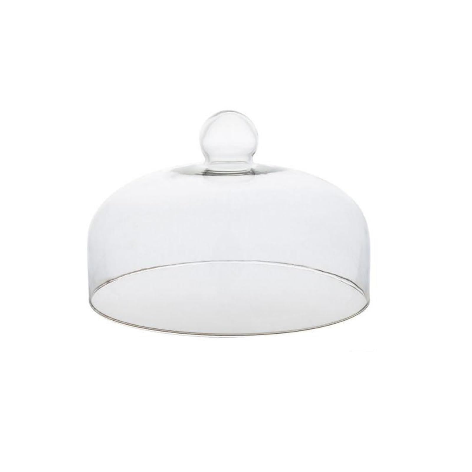 Cubierta de pastel,Cubierta de cúpula de cristal para soporte de tartas,Cubierta de comida de sushi de donut,Cubierta antipolvo para el té de la tarde,Transparente (ángulo redondeadas, 23cm)