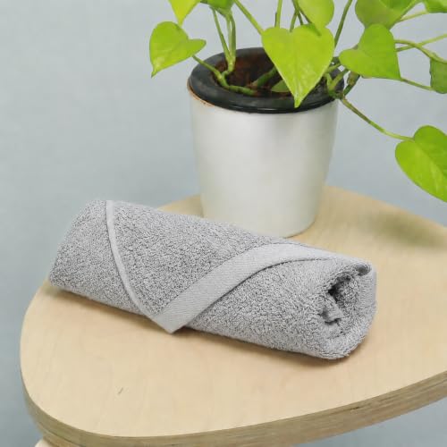 Image of HEELIUM Bamboo Face Towel | Ultra Absorbent & Odour-Free | 3X Softer Than Cotton Towels | 30 x 30 cm - 600 GSM
