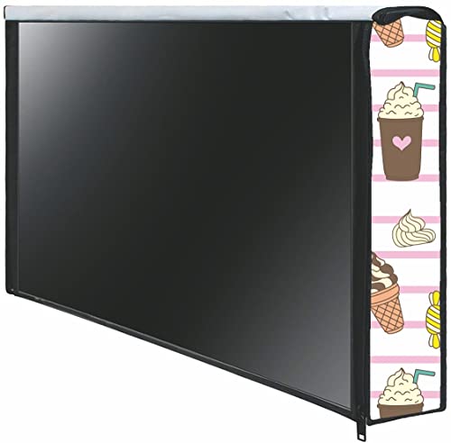 Image of WACKY 43 Inch Smart LED TV Cover PVC Waterproof Printed With Transparent Polythene Layer Compatible for Sony, Mi, Kodak Smart LED TV