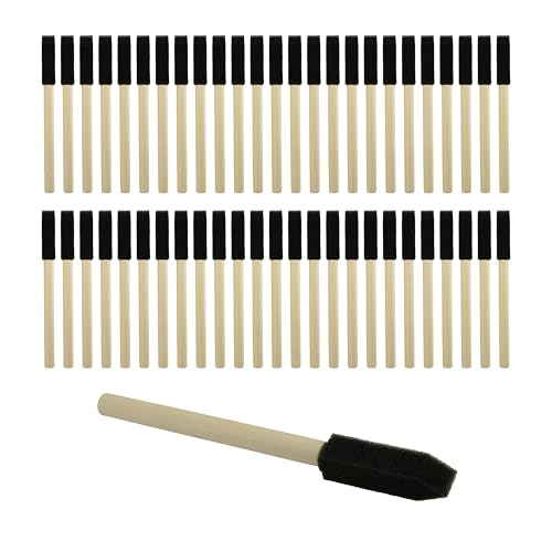 Fewanland 50pcs 1/2 Foam Brush with High Density Foam mini Foam Brush for Small Project