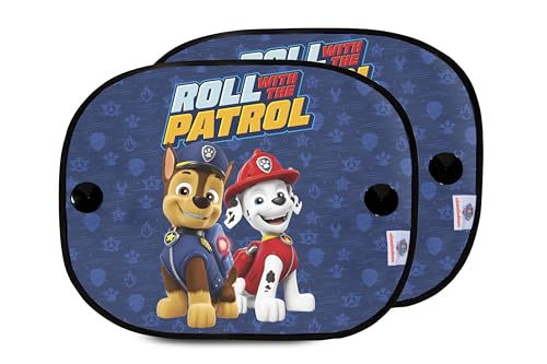 Paw Patrol Set mit 2 mikroperforierten Auto-Sonnenblenden mit den Figuren...