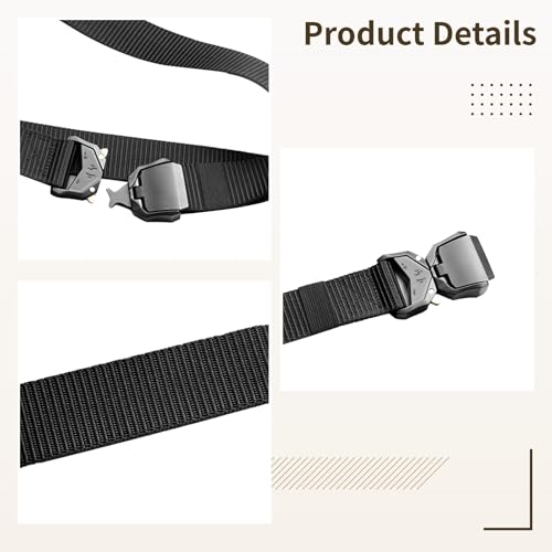 Quick-Release Heavy Duty Nylon Belt - Adjustable for Outdoor, Combat & Casual Use2