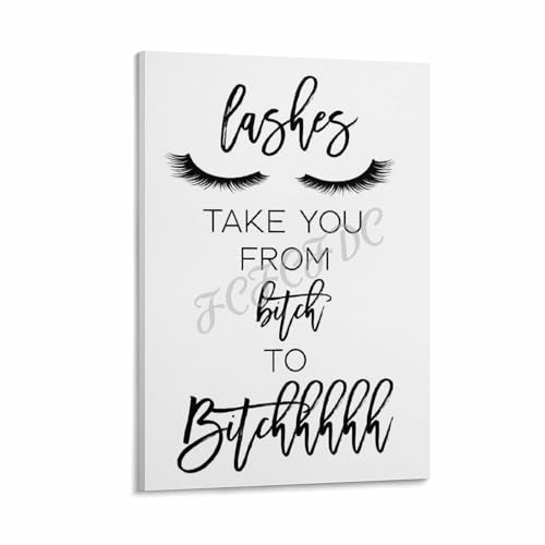 LHGVQXZA Beauty Salon Poster Eyelash Design Art Poster Eyelash Introduction
