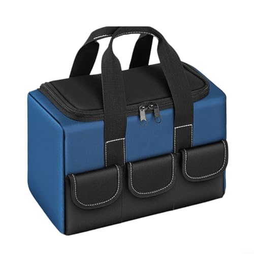 Tool Bag, Tool Bags Heavy Duty, Large Tool Bag, 1680D Oxford Fabric Tool Bag for DIY Enthusiasts Craftsmen Electricians Plumbers Large Capacity Waterproof Organizer with Multiple Pockets(19 inches)