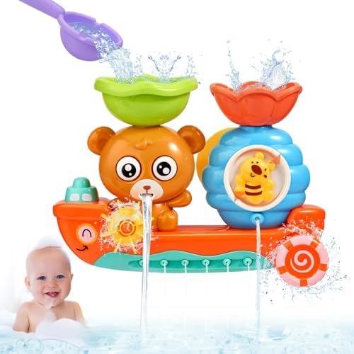 Juguetes de Baño para Bebes,Oso y Abeja Animales Juguete Bañera N...