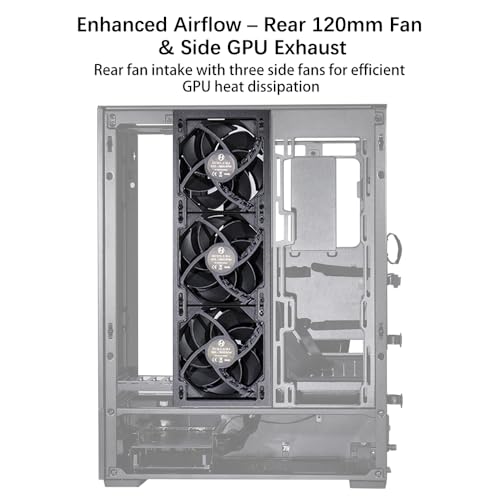 Image of Lian Li SUP 01-45L Stand-Up Platform case- Independent Chamber Direct Cooling design-510mm PCIe 4.0 Riser Cable-Pre-Installed 3X 120mm Fans-Dual ARGB Strips-Supports 360mm /280mm AIO-White (SUP01W.US)