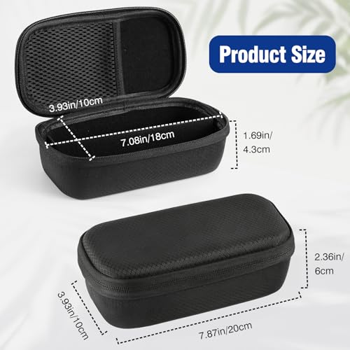 Image of MoKo Double Glasses Case with Adjustable Divider, Hard Shell Sunglasses Organizer with Lock Clasp, Mesh Pocket