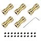 QUARKZMAN 5 Stück 4mm bis 4mm Messingwellenkupplung Gelenkverbinder mit Schrauben und Sechskantschlüssel Flexibler Motorwellenkupplung für Autoreifenwellenmotor