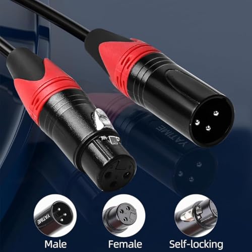 Image of DEVICE OF URBAN INFOTECH 15M XLR Male to Female Speaker Cable, Gold-Plated 3-Pin Mic Cable, Colored Microphone XLR Cable (Pack of 4)