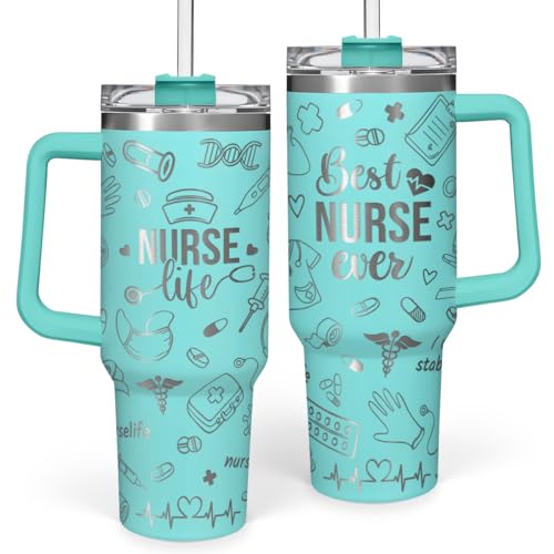 SANDJEST 40 oz Nurse Tumbler