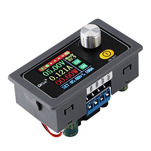 DROK Adjustable Voltage Regulator DC, Buck Boost Converter 6.0V-36V 9v 12v to DC 0.6-36V 24v 5A Power Supply Panel, Constant Current Volt Step Up Down Module3