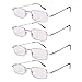 Produktbild FILTRAL Lesebrille Set 4er-Pack versch. Ausführungen | Dioptrin +1.0, 1.5, 2.0, 2.5, 3.0, 3.5 | Sehhilfe Lesehilfe Brille Herren Damen (Metall Silber, 1,5)