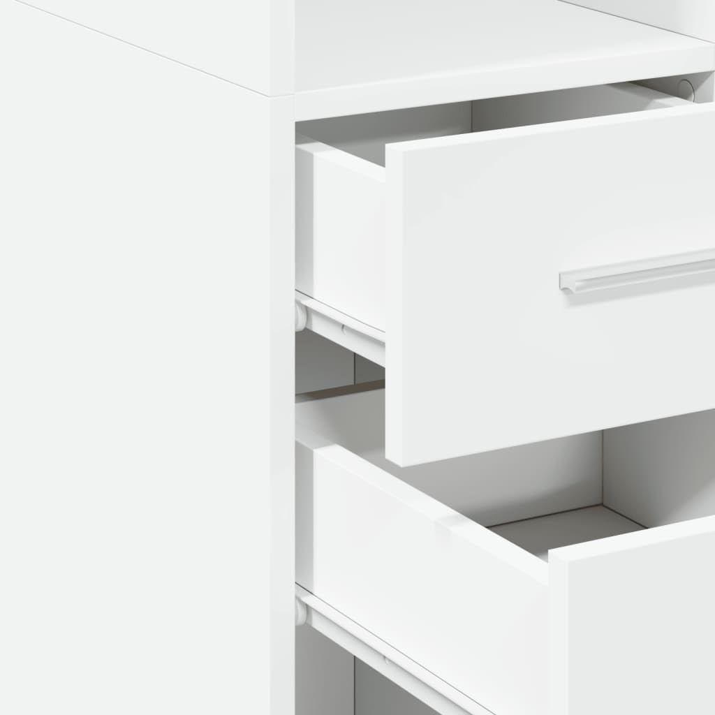 vidaXL Credenza Bianca 50x42,5x185 cm in Legno Multistrato