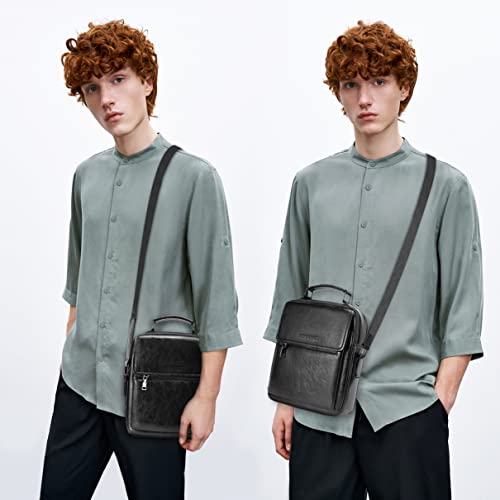 SPAHER-Men-Leather-Handbags-Shoulder-Bags-Messenger-Business-Bag-Crossbody-Satchel-Sling-Waterproof-Travel-Bag-Daily-Man-Bag-Gift-with-Adjustable-Shoulder-Strap-for-Ipad-97-Inch