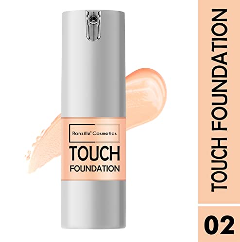 Image of RONZILLE Full Coverage Touch-Foundation Matte Finish Waterproof- Foundation (Shade-02)