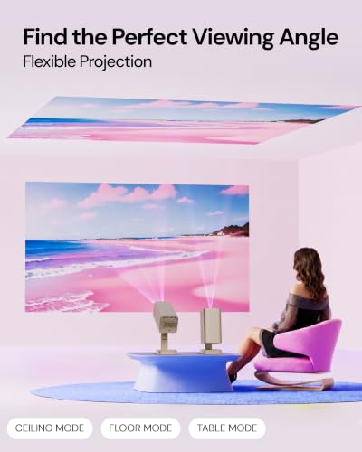 Image of E GATE Atom 7X, C-Type USB, Fully Automatic Projector 4k Ultra HD | Brightest 700 ISO | Native 1080p | Android 12, Netflix, Prime, LiveTV (100+ Free Channels) | USB-HDMI ARC+CEC | HDR+HLG+WiFi6, Egate