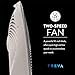Treva 10-Inch Portable Fan, Powered by Battery and/or AC Adapter - Desk Fan Air Circulating with 2 Cooling Speeds for Personal and Travel Use (Black) (OOS)