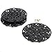 Trademark Innovations Set of 3 Decorative Cast Iron Metal Trivets (Black)