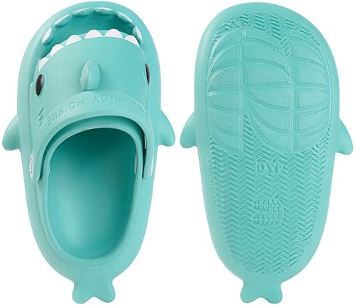 Image of KVbabby Kids Shark Slides Boys Girls Cloud Sandals | Cloud Sandals,Open Toe,Beach Pool Water Shoes,Slip-on,Lightweight,Non-Slip,Soft,Flexible,EVA Slippers