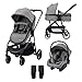 Bebeconfort Breeze Trio, Baby Kinderwagen 3 in 1 mit Kindersitz, 0-22 kg (0-4 Jahre), Reversibler & Leichter Kinderwagen Set, i-Size Kindersitz, Kompakter Faltmechanismus, Mineral Grey