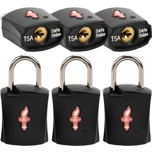 iGurutr TSA Approved Locks (6-Pack) - Luggage Lock TSA Approved