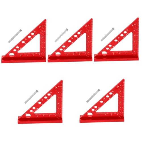 NUOBESTY 5pcs Framing Square Triangle Ruler Woodworking Triangle Square Measuring Ruler Layout Tools for Carpentry