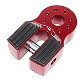 Winch Shackle Connector - Winch Hook Connector | Powerful Winch Hook Mount For Field Sports, Rubber Guard Flat Link Aluminum Shackle Vehicles