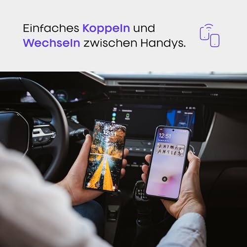 AAWireless Two Wireless Android Auto Adapter – Kabelloses Android Auto für Ihr Auto – Schnelle Verbindung ohne Kabel – Plug & Play – Stabile Verbindung – Multifunktionstaste