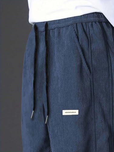 Image of KOTTY Men's Solid|Button|Wide|Loose fit|Corduroy Trousers & Pant for Men