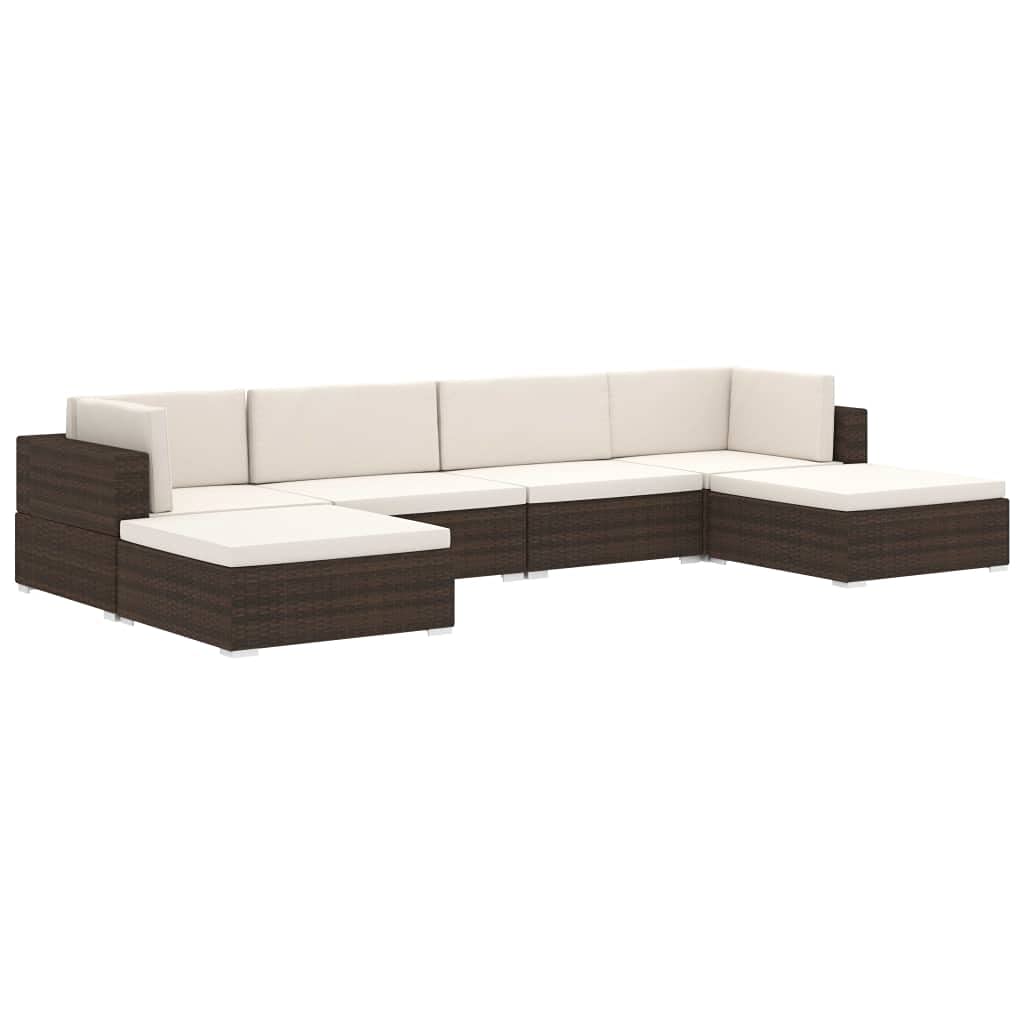Repose-pied d'extérieur en résine tressée Gris, Modulaire et Confortable avec Coussin Épais Amovible, pour Salon de Jardin, Terrasse, Balcon - Résistant aux Intempéries et Facile à Nettoyer