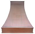 SINDA 48"Wx39"H Wall Mount, Handmade Unique Copper Range Hood, Professional SUS304 Liner with Internal Motor and Baffle Filter, Easy Installation, H7B-CW4839
