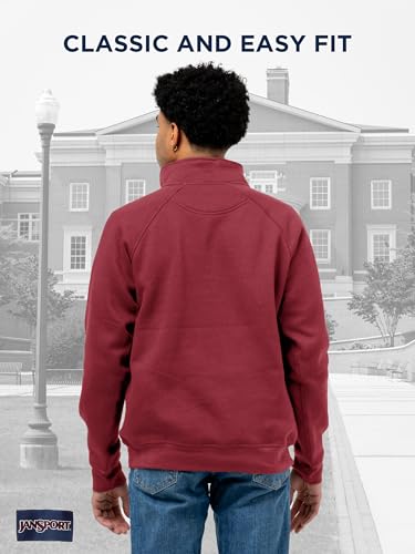 Image of JanSport Unisex Adult NCAA Officially Licensed Rival Long Sleeve Stand-Up Collar Quarter Zip Sweatshirt
