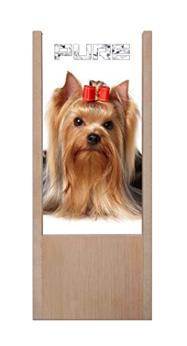 Lampe de table en bois Yorkshire Terrier purebred