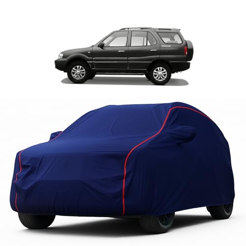 Image of Heavy-Duty Car Cover for Compatible with Tata Safari Storme EX (2012 to 2025 All Models) Deluxe Car Protection Cover - Waterproof & UV-Resistant All-Season Exterior Protection