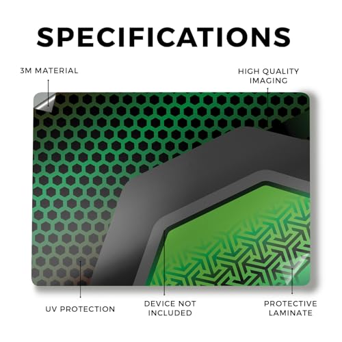 Image of Laptop Skin Compatible with Alienware M18 R2 (2024) - Hex Green - Premium 3M Vinyl Protective Wrap Decal Cover - Easy to Apply | Crafted in The USA by MightySkins