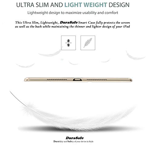 Image of DuraSafe Cases for iPad 5 /6-2017 /2018-9.7 inch A1893 A1954 A1822 A1823 Smart Tri Fold Cover with Translucent Back - Gold